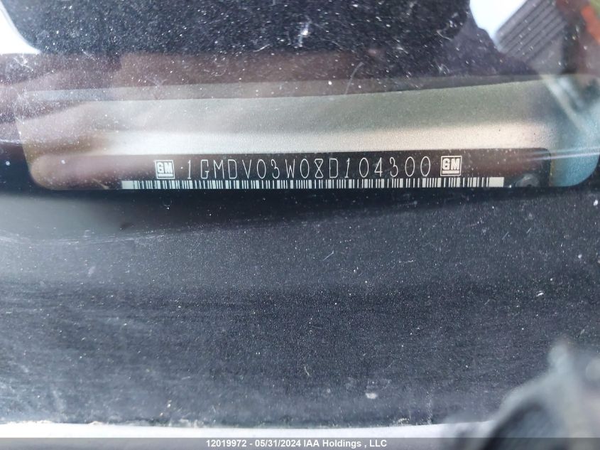 2008 Pontiac Montana Sv6 VIN: 1GMDV03W08D104300 Lot: 12019972