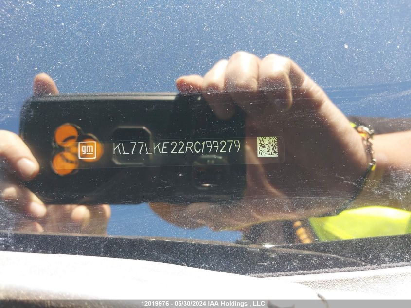 2024 Chevrolet Trax Activ VIN: KL77LKE22RC199279 Lot: 12019976