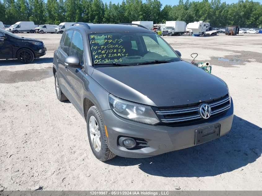 2014 Volkswagen Tiguan VIN: WVGKV3AX2EW610229 Lot: 12019987