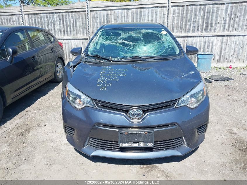 2015 Toyota Corolla L/Le/Le Pls/Prm/S/S Pls VIN: 2T1BURHE8FC282226 Lot: 12020002