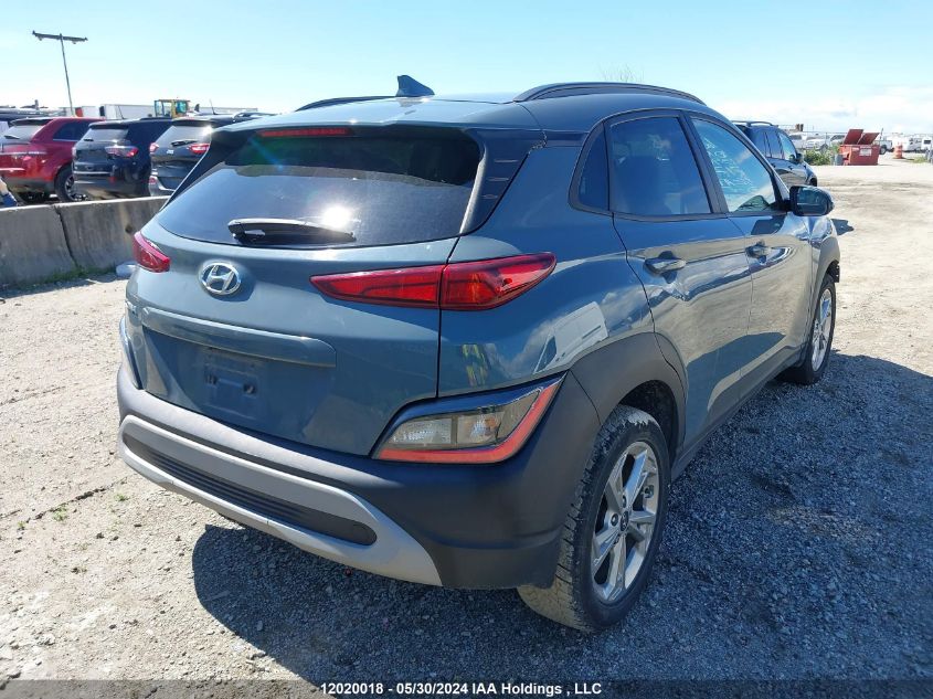 2022 Hyundai Kona Sel/Se VIN: KM8K22AB3NU783907 Lot: 12020018