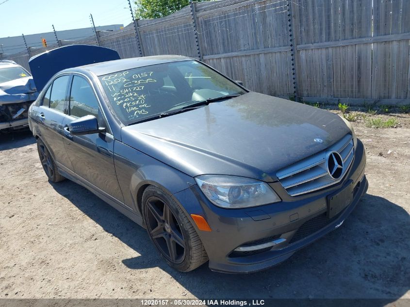 2011 Mercedes-Benz C-Class VIN: WDDGF8BB0BF541727 Lot: 12020157