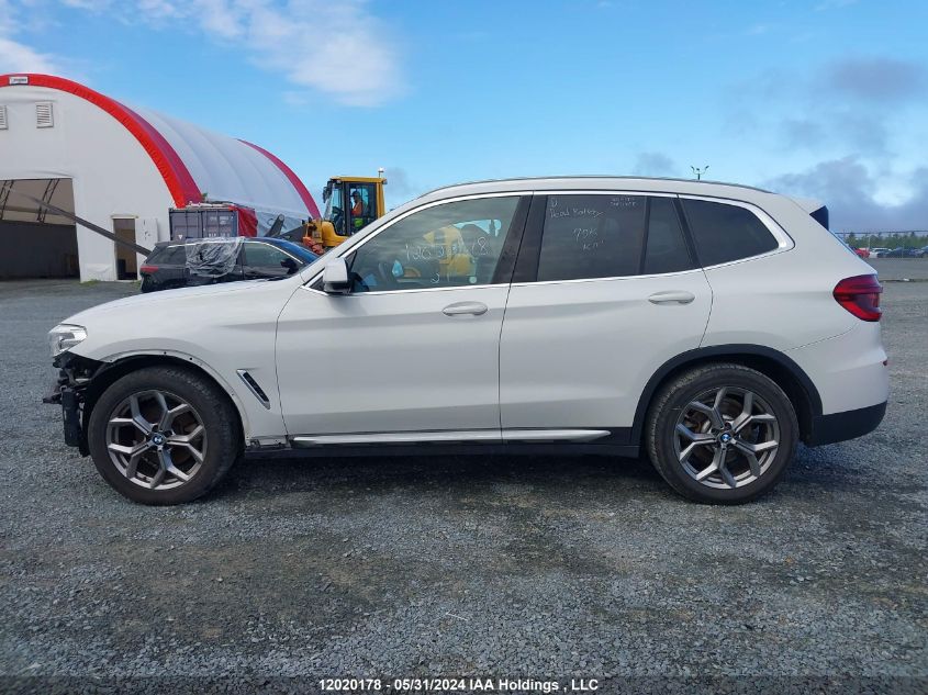 2021 BMW X3 xDrive30I VIN: 5UXTY5C07M9G98964 Lot: 12020178