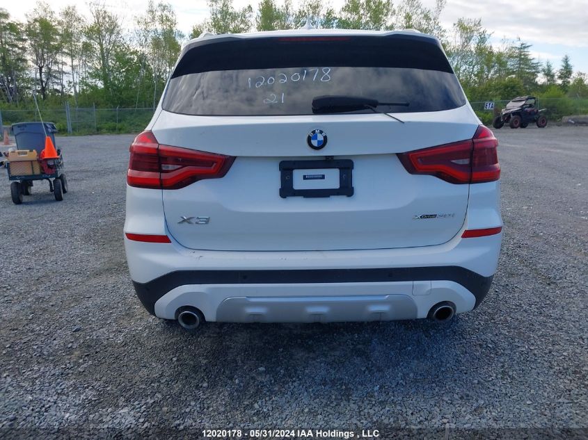 2021 BMW X3 xDrive30I VIN: 5UXTY5C07M9G98964 Lot: 12020178