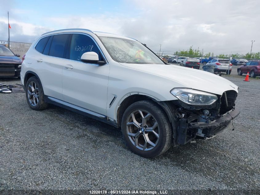 2021 BMW X3 xDrive30I VIN: 5UXTY5C07M9G98964 Lot: 12020178