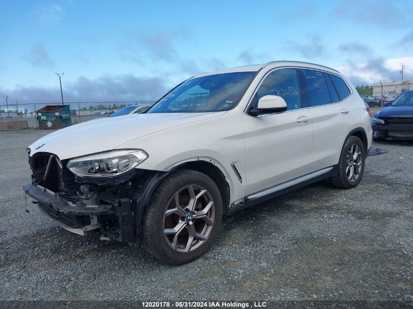 2021 BMW X3 xDrive30I VIN: 5UXTY5C07M9G98964 Lot: 12020178