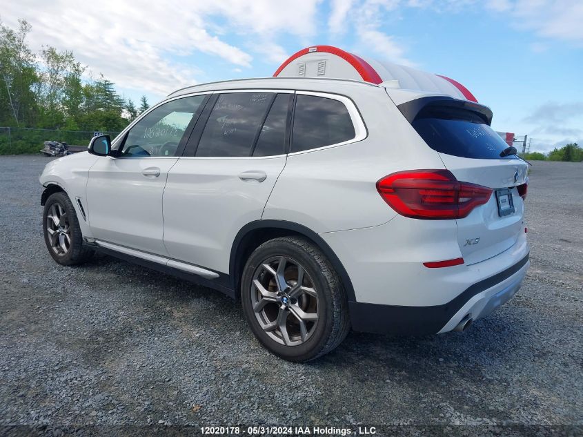 2021 BMW X3 xDrive30I VIN: 5UXTY5C07M9G98964 Lot: 12020178