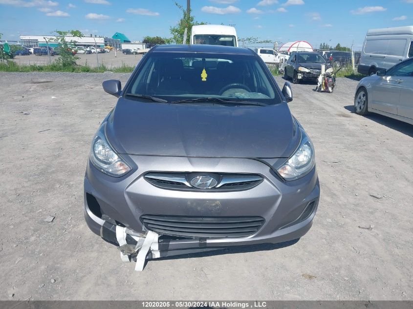 2013 Hyundai Accent Gls/Gs VIN: KMHCT5AE1DU124977 Lot: 12020205