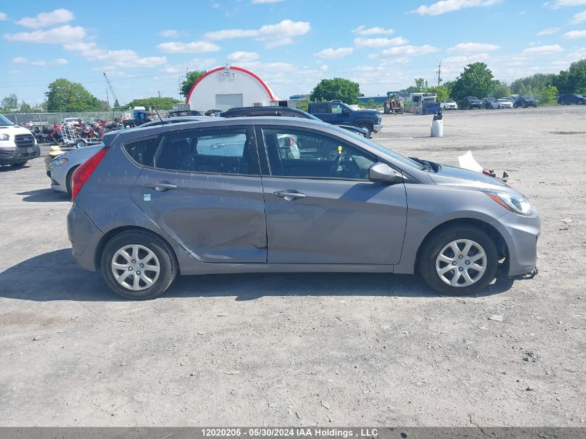 2013 Hyundai Accent Gls/Gs VIN: KMHCT5AE1DU124977 Lot: 12020205