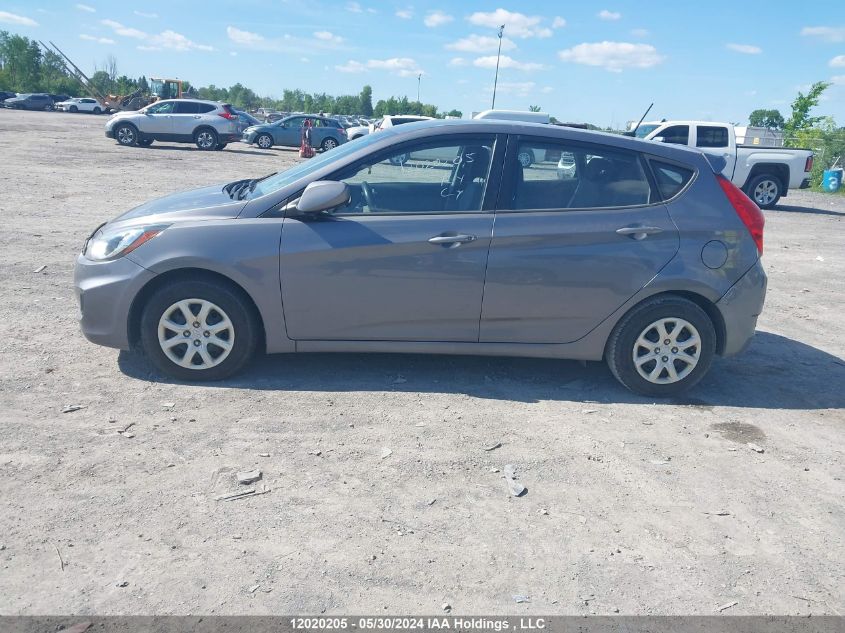 2013 Hyundai Accent Gls/Gs VIN: KMHCT5AE1DU124977 Lot: 12020205