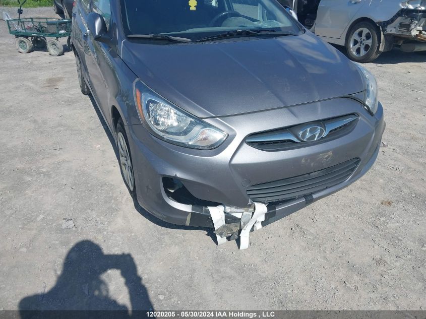2013 Hyundai Accent Gls/Gs VIN: KMHCT5AE1DU124977 Lot: 12020205