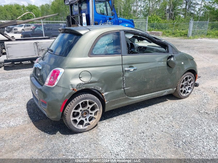 2013 Fiat 500 Sport VIN: 3C3CFFBR0DT554002 Lot: 12020226