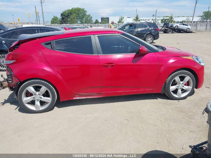 2013 Hyundai Veloster VIN: KMHTC6AD2DU124726 Lot: 12020330
