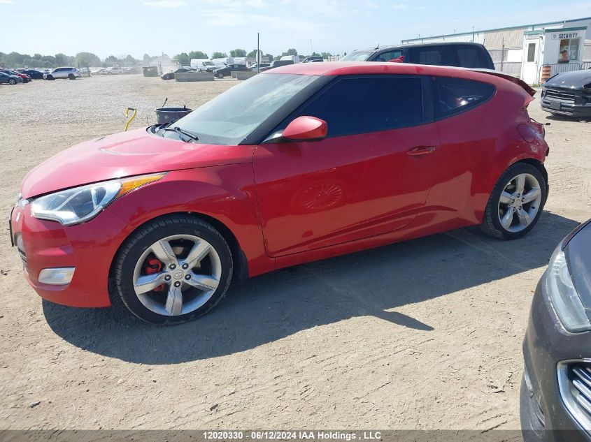 2013 Hyundai Veloster VIN: KMHTC6AD2DU124726 Lot: 12020330