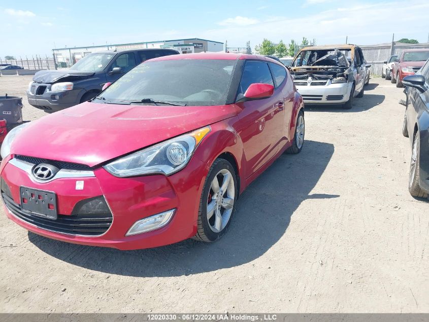 2013 Hyundai Veloster VIN: KMHTC6AD2DU124726 Lot: 12020330