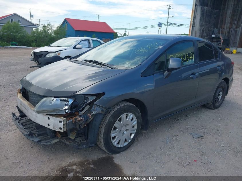 2013 Honda Civic Lx VIN: 2HGFB2F43DH105676 Lot: 12020371