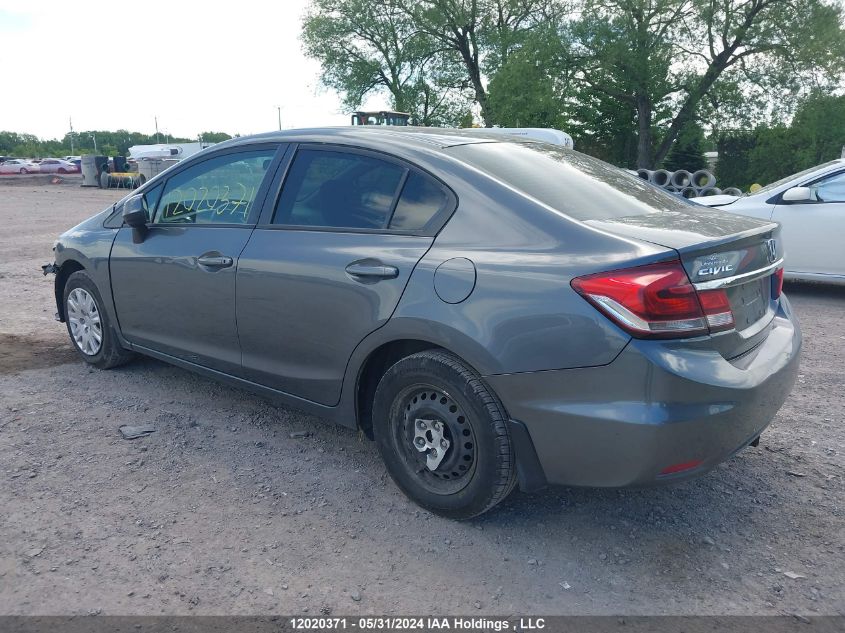 2013 Honda Civic Lx VIN: 2HGFB2F43DH105676 Lot: 12020371