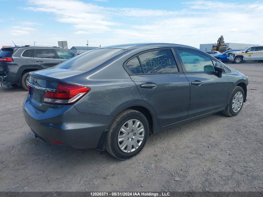 2013 Honda Civic Lx VIN: 2HGFB2F43DH105676 Lot: 12020371