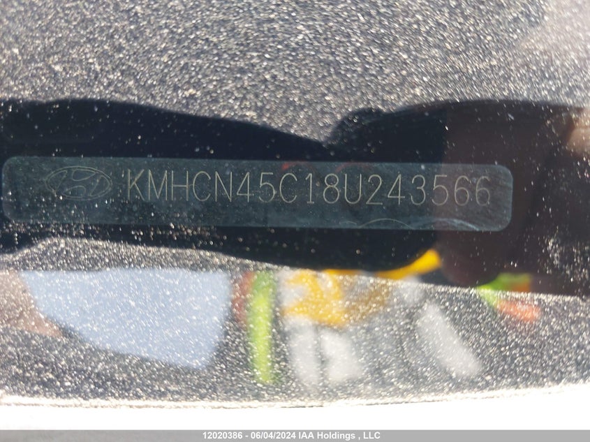 2008 Hyundai Accent Gls VIN: KMHCN45C18U243566 Lot: 12020386