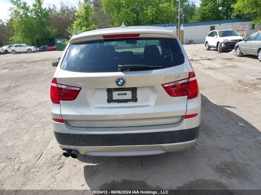 2013 BMW X3 VIN: 5UXWX9C58D0A09361 Lot: 12020412