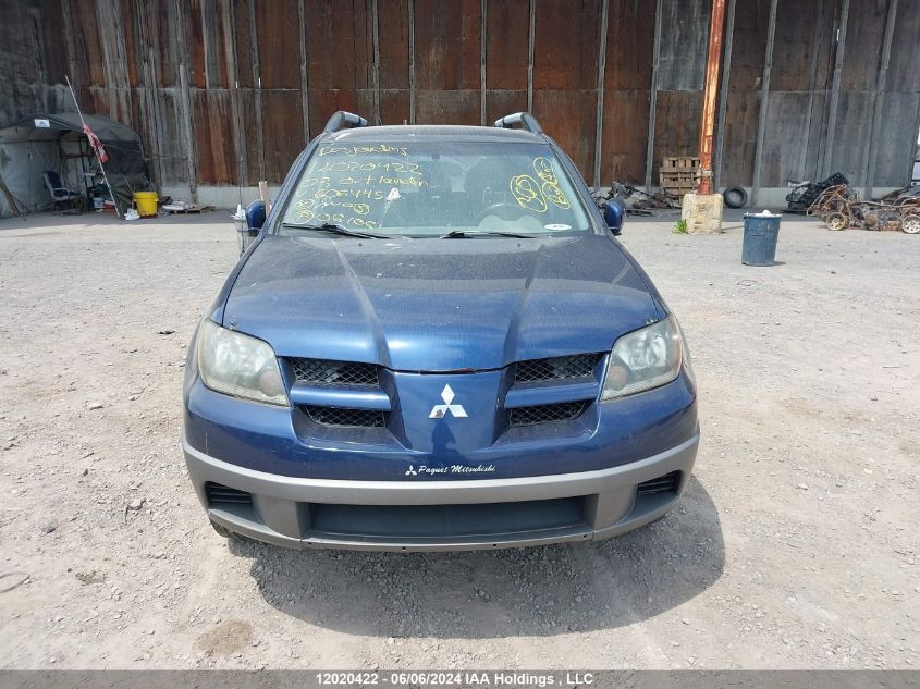 2003 Mitsubishi Outlander Ls VIN: JA4LZ31GX3U606445 Lot: 12020422