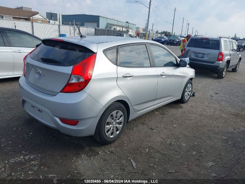 2016 Hyundai Accent Gl VIN: KMHCT5AE4GU248598 Lot: 12020450