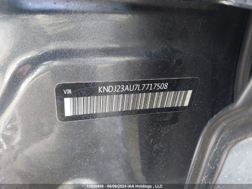 2020 Kia Soul VIN: KNDJ23AU7L7717508 Lot: 12020456