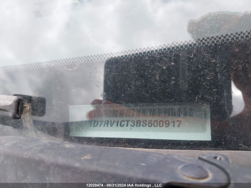 2011 Dodge Ram 1500 VIN: 1D7RV1CT3BS600917 Lot: 12020474
