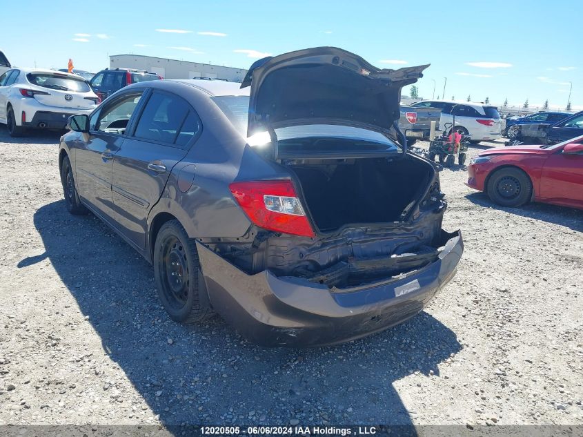 2012 Honda Civic Ex 4Dr VIN: 2HGFB2F53CH020196 Lot: 12020505