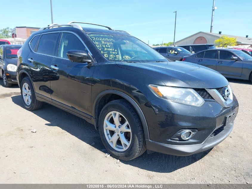 2016 Nissan Rogue VIN: 5N1AT2MV9GC816612 Lot: 12020515