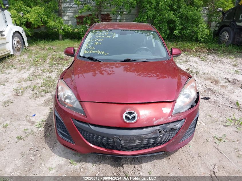 2010 Mazda Mazda3 VIN: JM1BL1SF3A1301140 Lot: 12020573