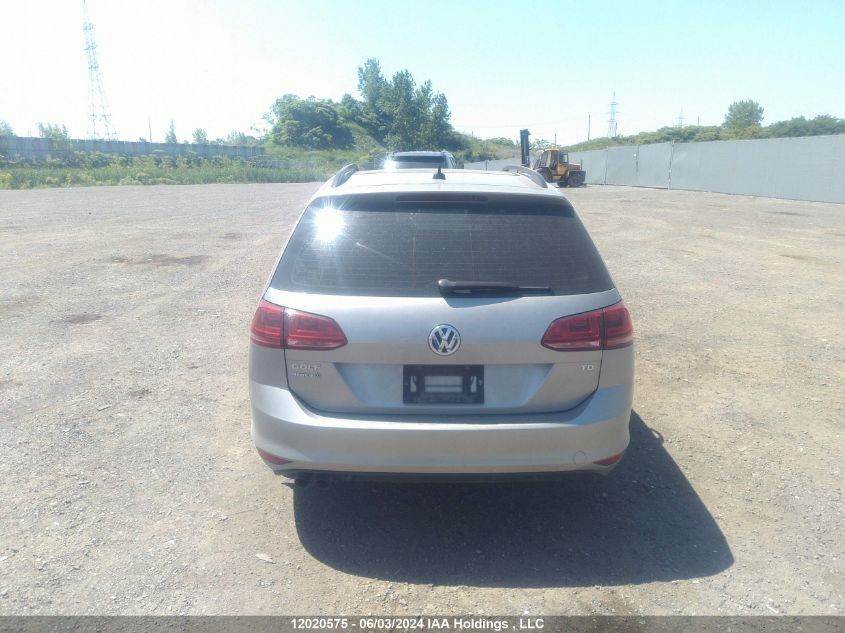 2015 Volkswagen Golf Sportwagen Tdi S/Tdi Se/Tdi Sel VIN: 3VWCA7AU1FM517573 Lot: 12020575