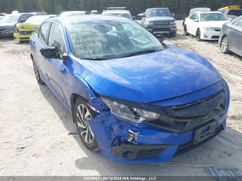 2018 Honda Civic Ex 4Dr VIN: 2HGFC2F86JH008550 Lot: 12020662