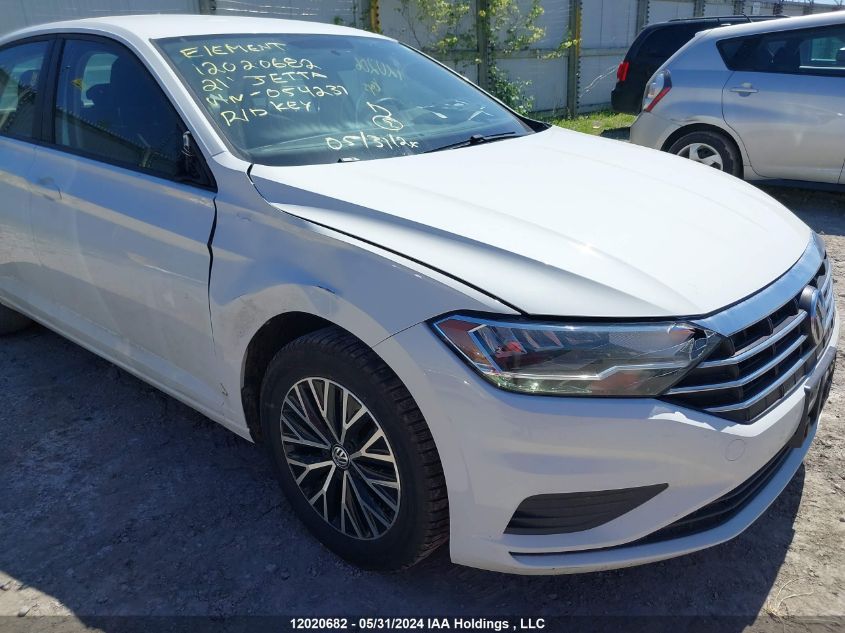 2021 Volkswagen Jetta S/Se/R-Line VIN: 3VWC57BU2MM054231 Lot: 12020682