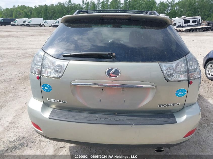 2005 Lexus Rx 330 VIN: JTJHA31U050086241 Lot: 12020692