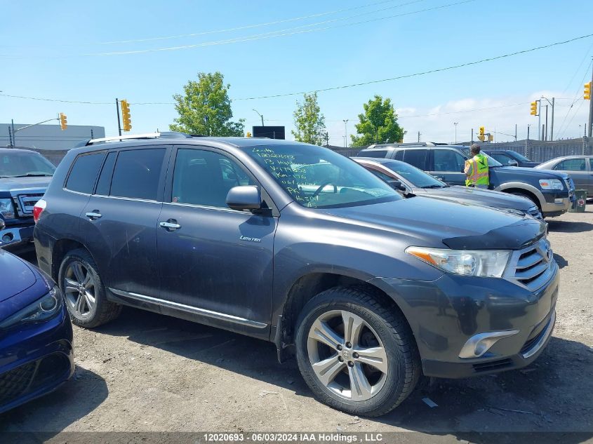 2013 Toyota Highlander Limited VIN: 5TDDK3EHXDS179808 Lot: 12020693