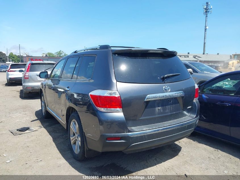 2013 Toyota Highlander Limited VIN: 5TDDK3EHXDS179808 Lot: 12020693