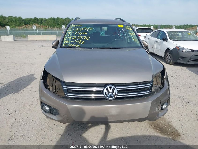 2015 Volkswagen Tiguan VIN: WVGJV7AX0FW027372 Lot: 12020717