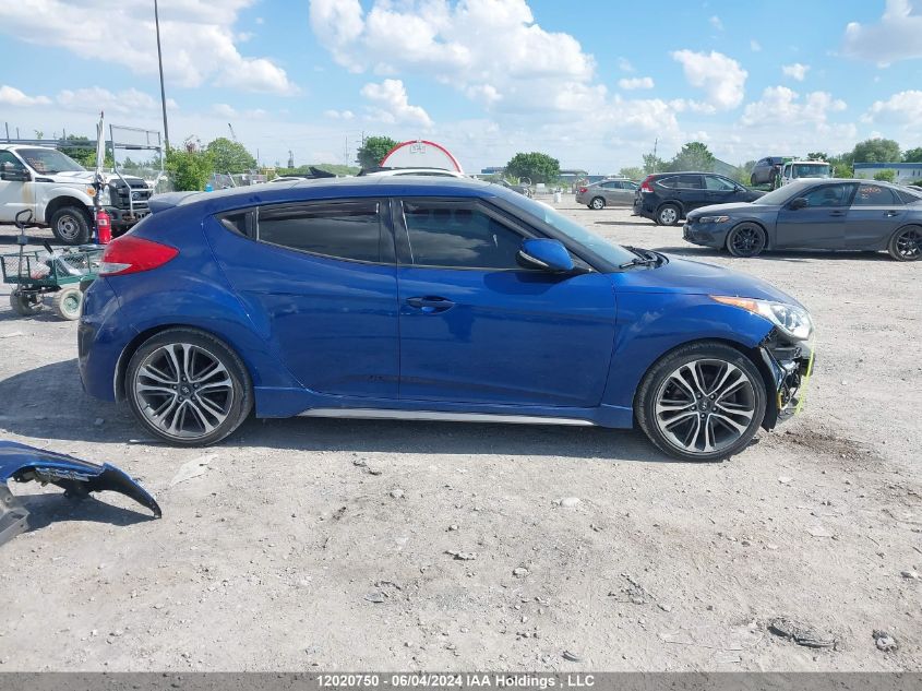 2016 Hyundai Veloster Turbo VIN: KMHTC6AEXGU271633 Lot: 12020750