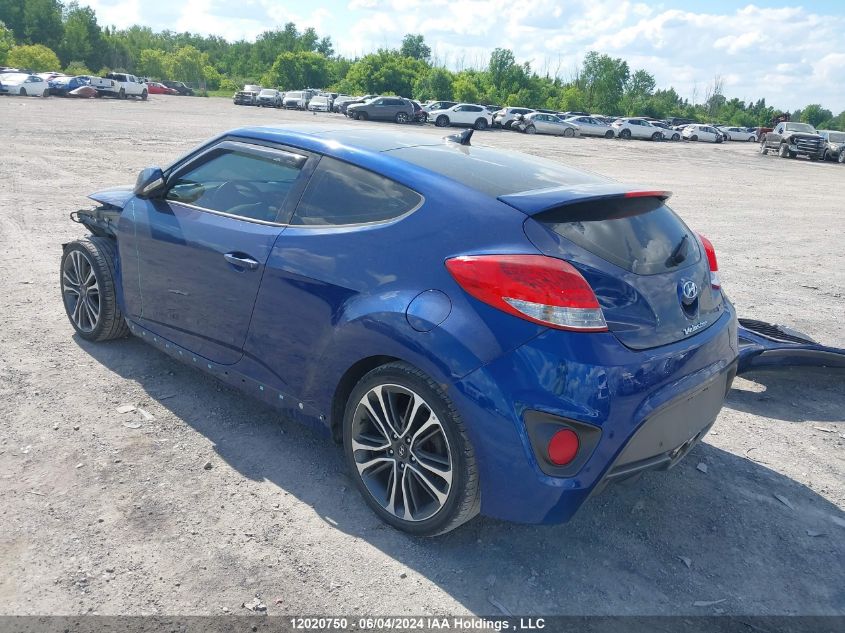 2016 Hyundai Veloster Turbo VIN: KMHTC6AEXGU271633 Lot: 12020750