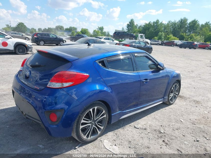 2016 Hyundai Veloster Turbo VIN: KMHTC6AEXGU271633 Lot: 12020750