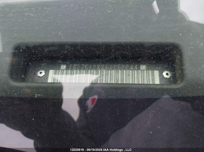 2005 Pontiac G6 VIN: 1G2ZG528854152244 Lot: 12020816