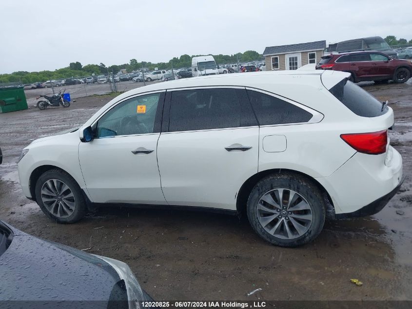 2016 Acura Mdx VIN: 5FRYD4H46GB509123 Lot: 12020825