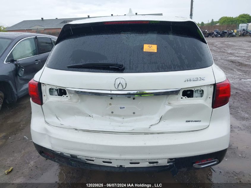 2016 Acura Mdx VIN: 5FRYD4H46GB509123 Lot: 12020825