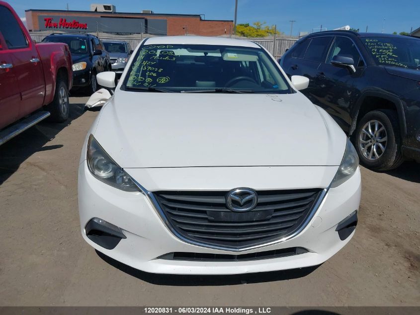 2014 Mazda Mazda3 VIN: JM1BM1V70E1137028 Lot: 12020831