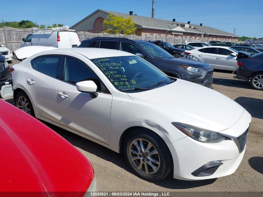 2014 Mazda Mazda3 VIN: JM1BM1V70E1137028 Lot: 12020831