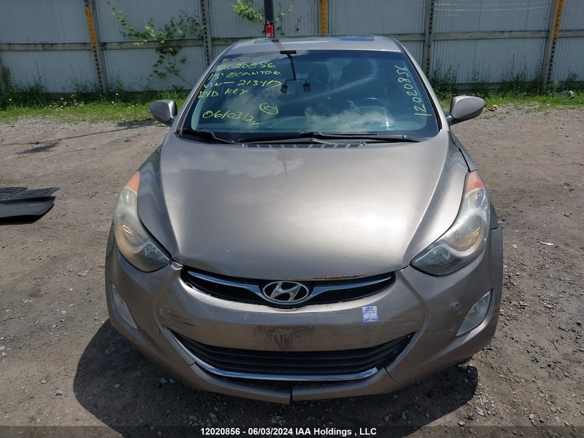 2013 Hyundai Elantra Gls VIN: 5NPDH4AE5DH213417 Lot: 12020856