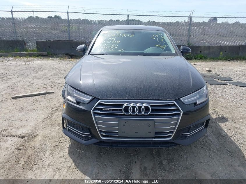 2018 Audi A4 Komfort VIN: WAUANAF48JN000710 Lot: 12020858