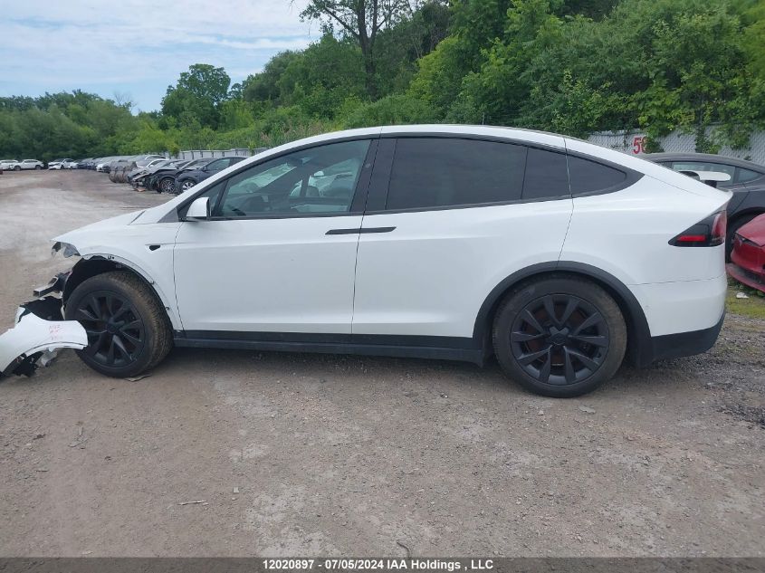 2022 Tesla Model X VIN: 7SAXCBE55NF353612 Lot: 12020897