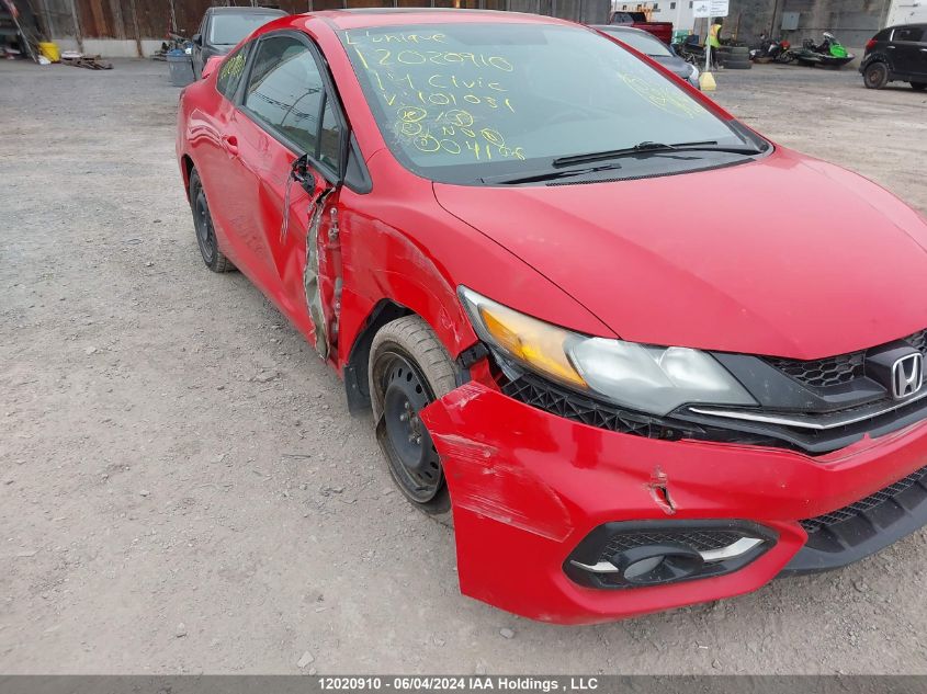 2014 Honda Civic VIN: 2HGFG4A55EH101031 Lot: 12020910